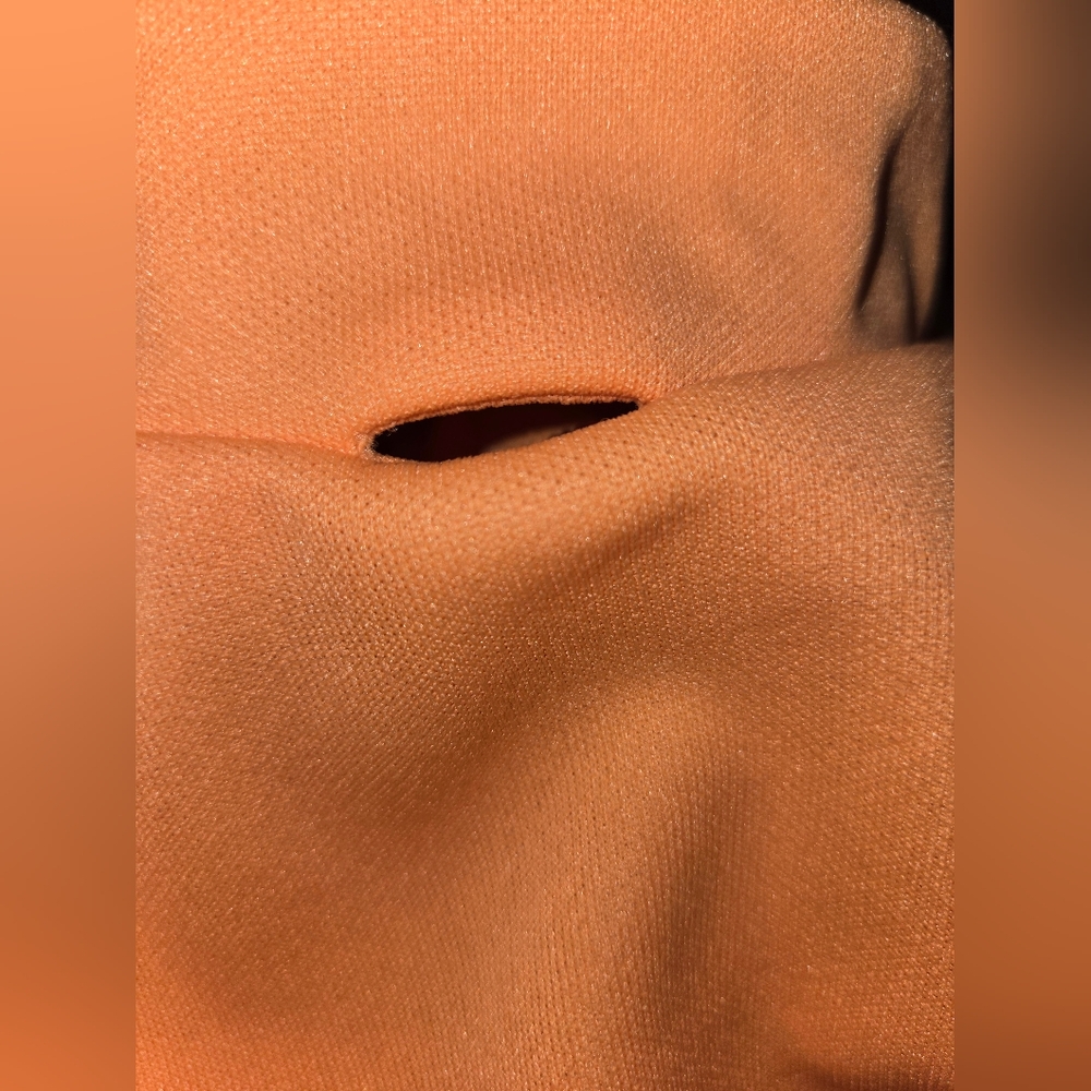 70s Mod Orange Dress Sleeveless Flare Homemade Vintage - Picture 6 of 8